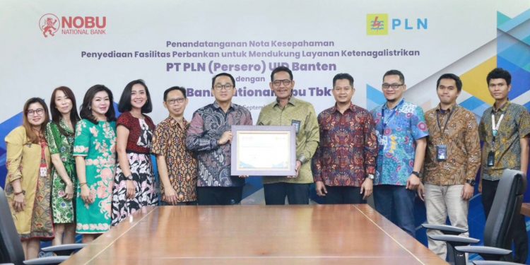 Spesial Harpelnas, PLN UID Banten Teken Kerja Sama dengan Bank Nobu