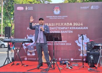 Car Free Day: KPU Banten Sapa Masyarakat Cilegon Sosialisasikan Pilkada 2024