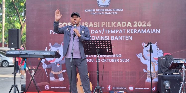 Car Free Day: KPU Banten Sapa Masyarakat Cilegon Sosialisasikan Pilkada 2024