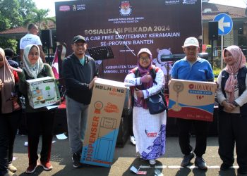 Sosialisasi Pilkada 2024, Ribuan Warga Padati Car Free Day di Puspemkab Tangerang