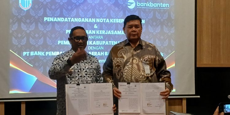 Bank Banten Tandatangani Nota Kesepahaman dengan Pemkab Lebak Terkait Pengelolaan RKUD