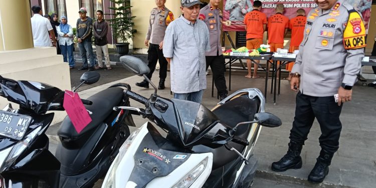 Kapolres Serang Kembalikan Motor yang Dicuri Pengamen Badut di Kragilan-Serang
