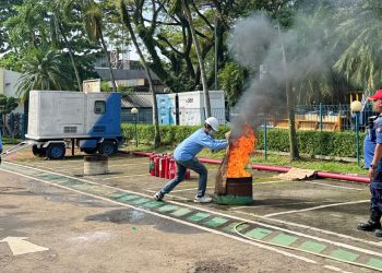 Bangun Budaya Kerja aman dan Tangguh, PLN UP3 Serpong Gelar Simulasi Tanggap Darurat