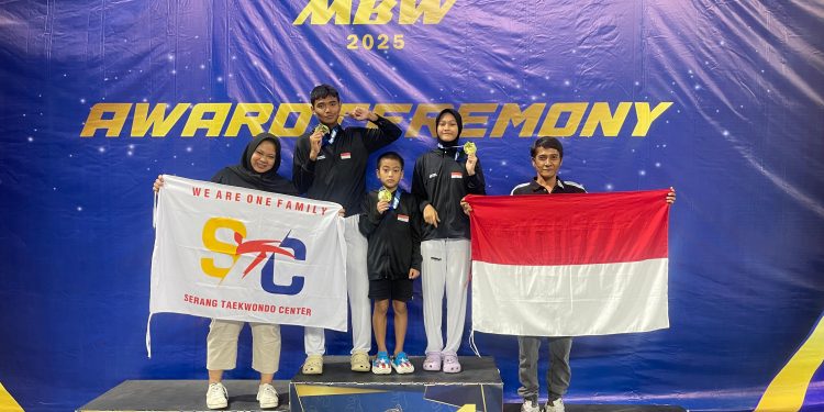 Tiga Atlet Taekwondo Kota Serang Sabet Medali Emas di Kejuaraan Internasional Malaysia