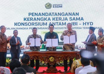 PLN Dukung Kolaborasi antara IBC, ANTAM dan Konsorsium HYD Bangun Industri Baterai Terintegrasi