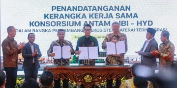 PLN Dukung Kolaborasi antara IBC, ANTAM dan Konsorsium HYD Bangun Industri Baterai Terintegrasi