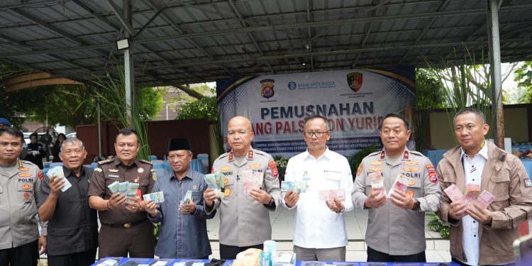 Perkuat Sinergi, BI Banten dan Aparat Penegak Hukum Musnahkan 8.527 Lembar Uang Palsu Hasil Temuan 2018-2025