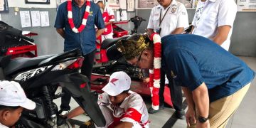 Pertama di Riau! AHM Resmikan Pos AHASS Teaching Factory di SMKN 3 Mandau untuk Cetak Mekanik Andal