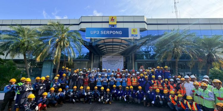 Komitmen K3, PLN UP3 Serpong Gelar Apel Pasukan dan Cek Peralatan Jasa Konstruksi