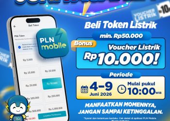 Kabar Gembira! PLN Gelar Promo JUNIVAGANZA, Beli Token Bisa Dapat Voucher Rp10 Ribu