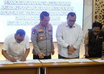 Perkuat Kamtibmas, Polda Banten Gandeng 5 Radio Swasta Lewat Perpanjangan MoU