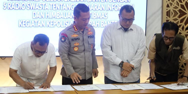 Perkuat Kamtibmas, Polda Banten Gandeng 5 Radio Swasta Lewat Perpanjangan MoU
